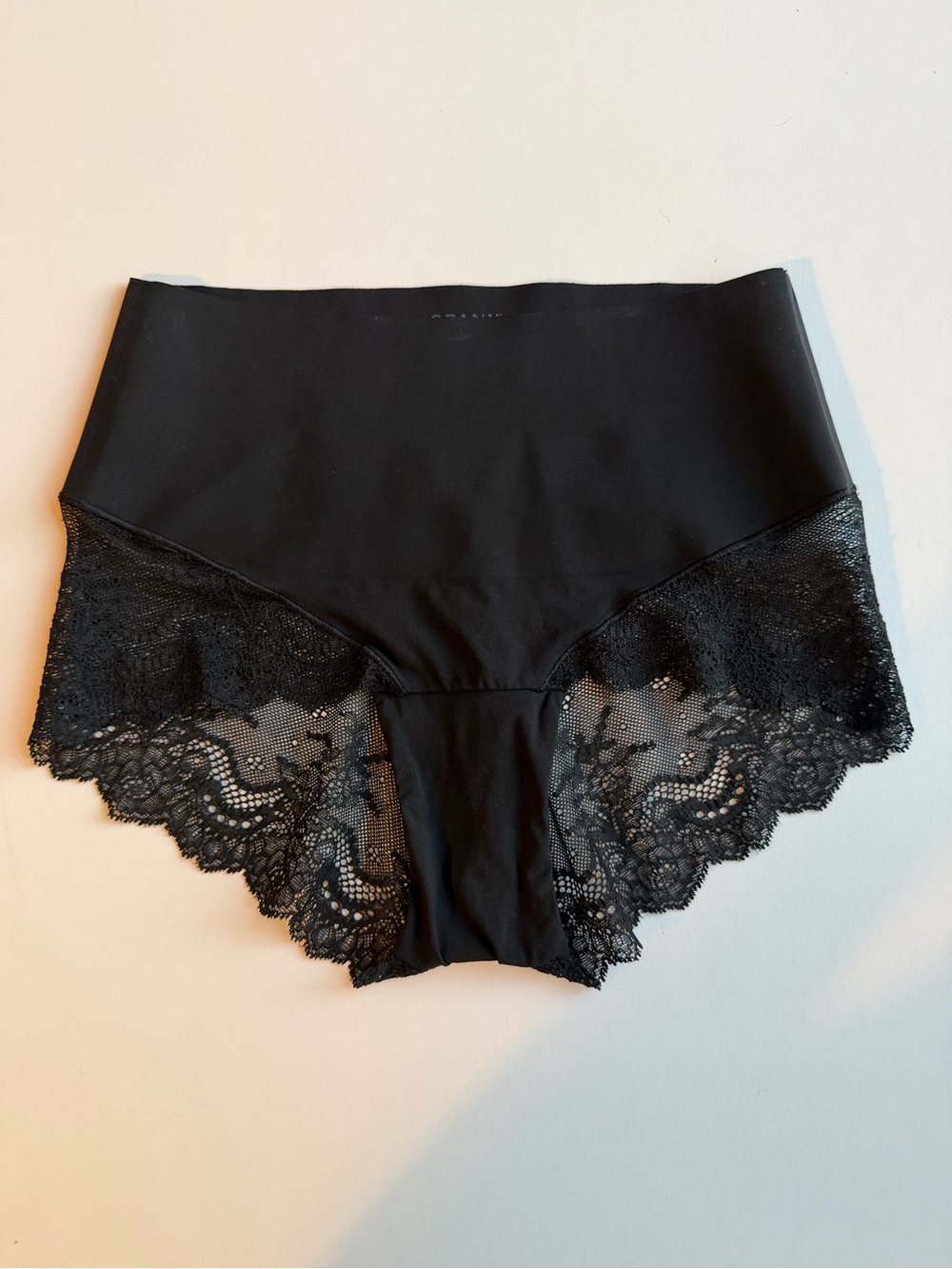SPANX Black High-Waist Lace Trim Shaping Briefs